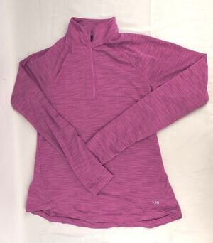 DSG Heather Magenta Pink Quarter Zip Long Sleeve Running Pullover Size Small